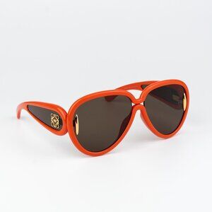 Loewe X PAULA'S IBIZA Women Sunglasses Orange Pilot LW40132I 42E NEW AUTHENTIC